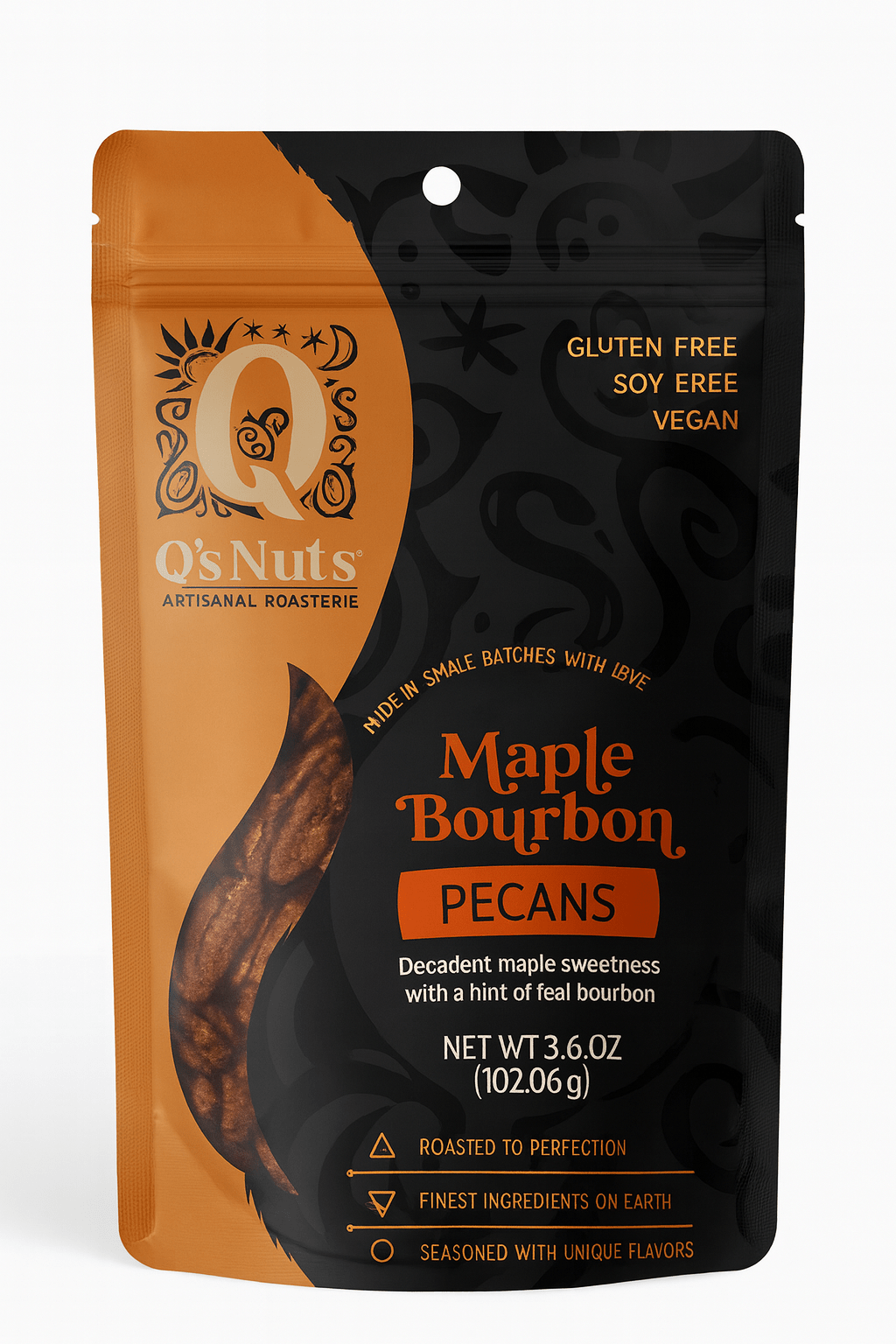 Q's Nuts Maple Bourbon Pecan - The Maple Shop
