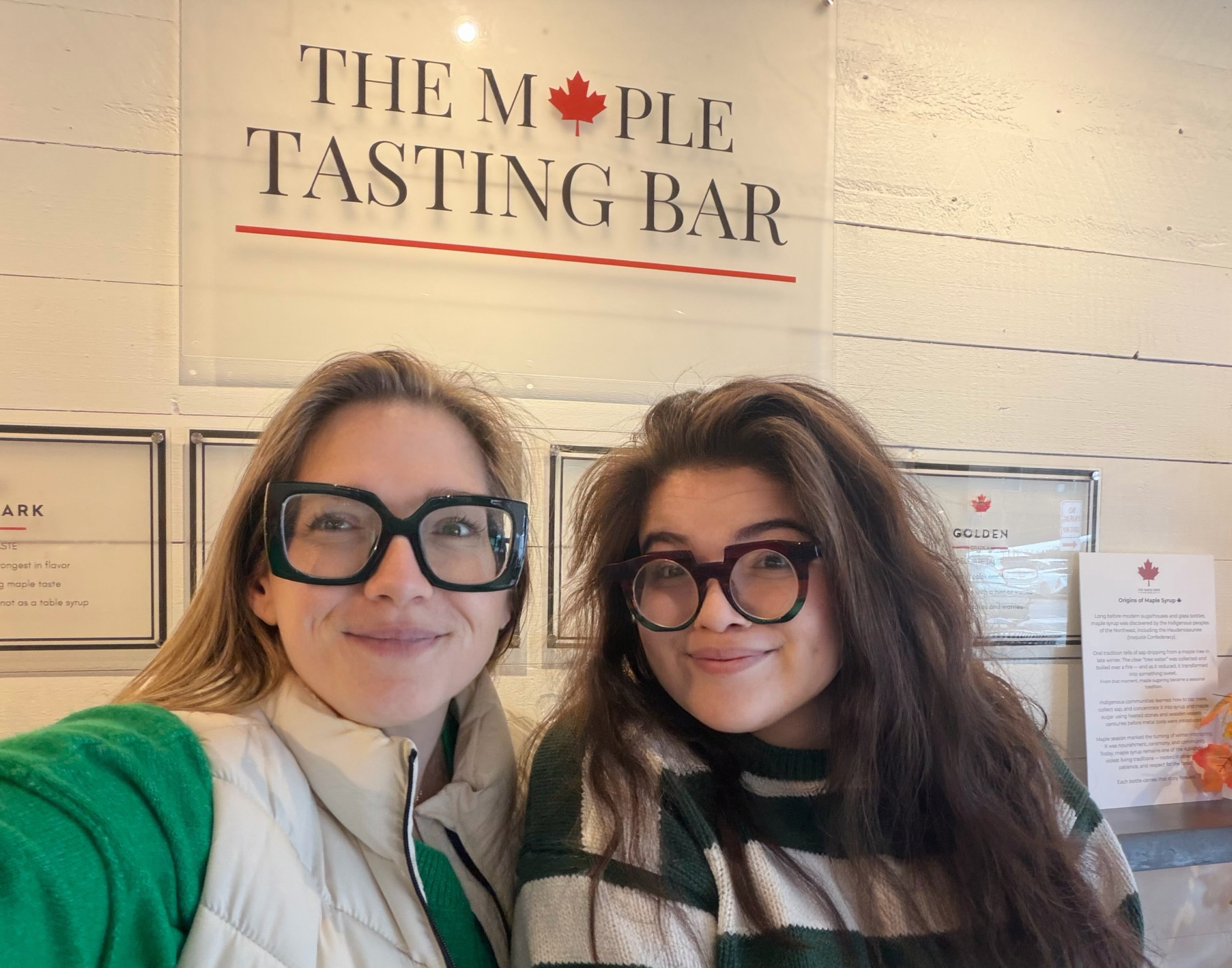 Marcy and Lily at The Maple Shop in Lake Placid, NY