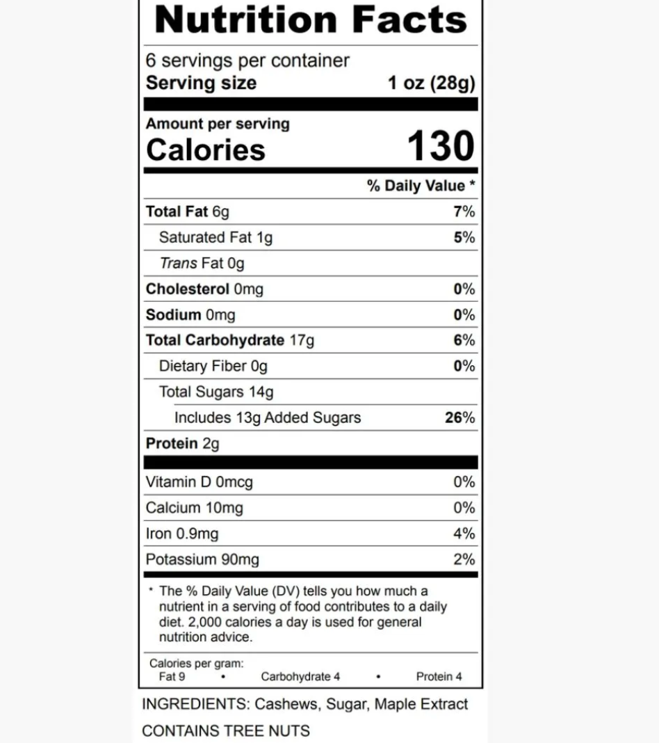 Popinsanity Maple Roasted Cashew Nuts