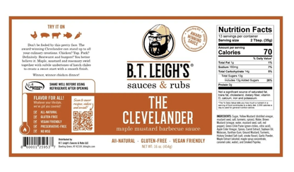 B.T. Leigh's The Clevelander | Mustard Maple Rosemary BBQ Sauce - The Maple Shop