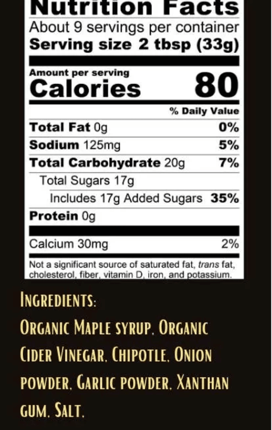 Chipolte Maple BBQ - The Maple Shop