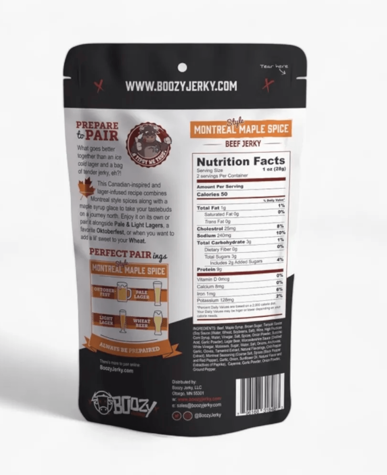 Montreal Maple Spice Lager Beef Jerky - The Maple Shop
