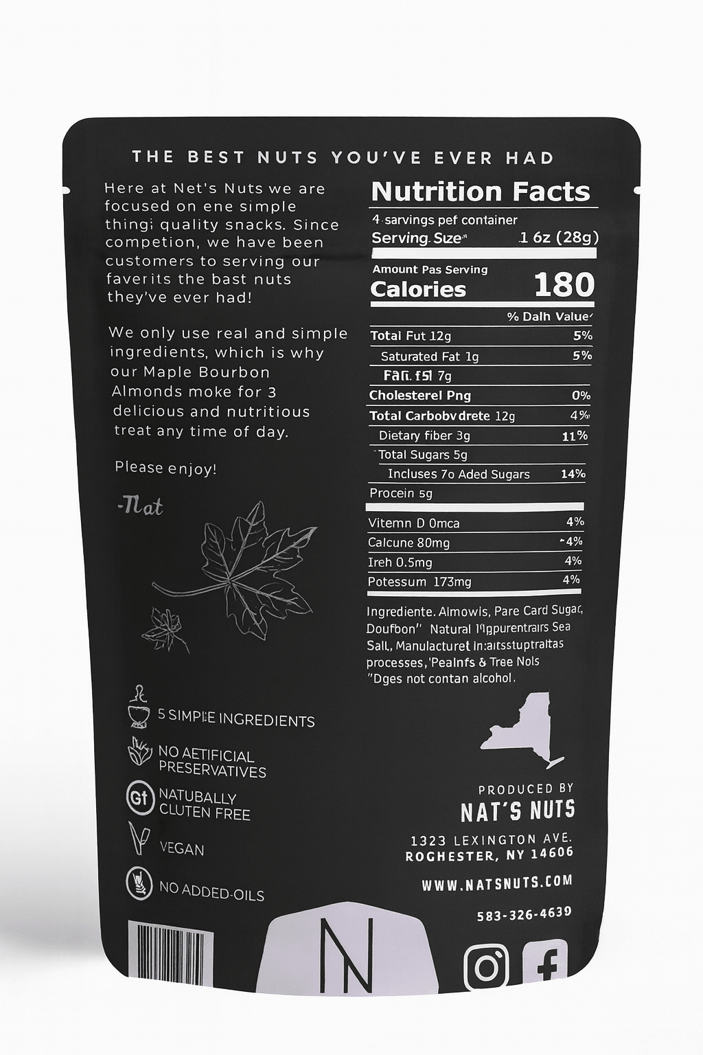 Nat's Nuts Maple Bourbon Almonds - The Maple Shop