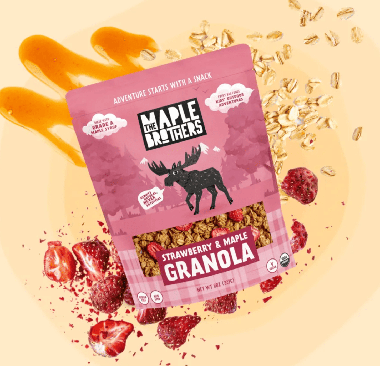 The Maple Brothers Strawberry & Maple Granola | Organic & Vegan - The Maple Shop
